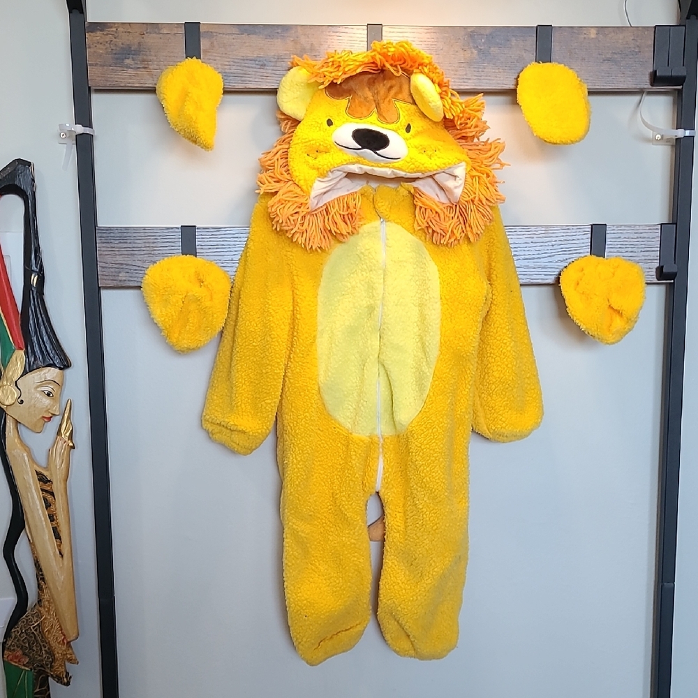 Yellow Lion Kids One Piece Costume 2T Halloween